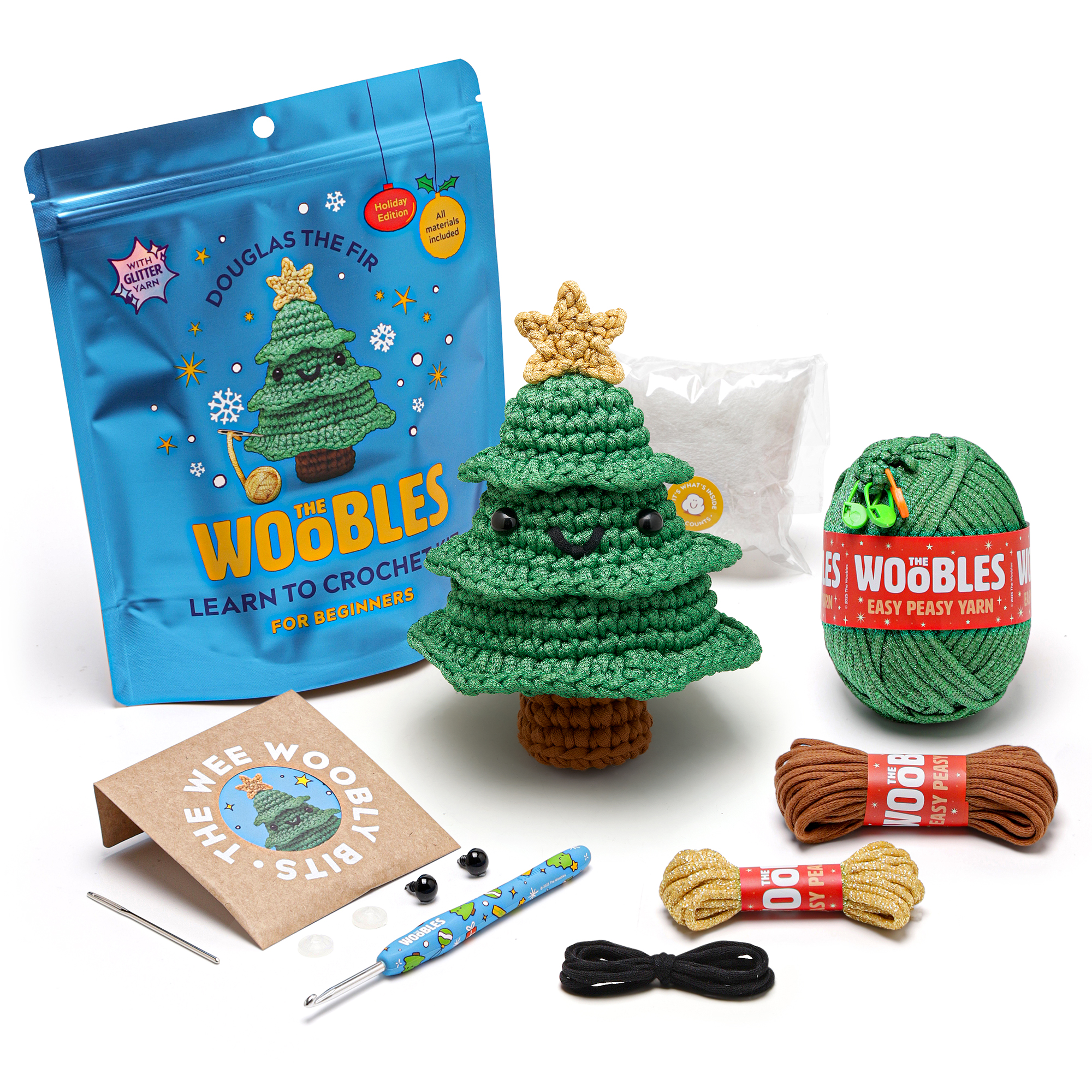 【youknowG】 2本(４本セット )【A-2】 The Woobles Beginner Crochet Amigurumi Kit – Janus the Stocking
