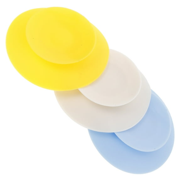 Supvox Round Shape Silicone Suction Cup 3Pcs for Tableware