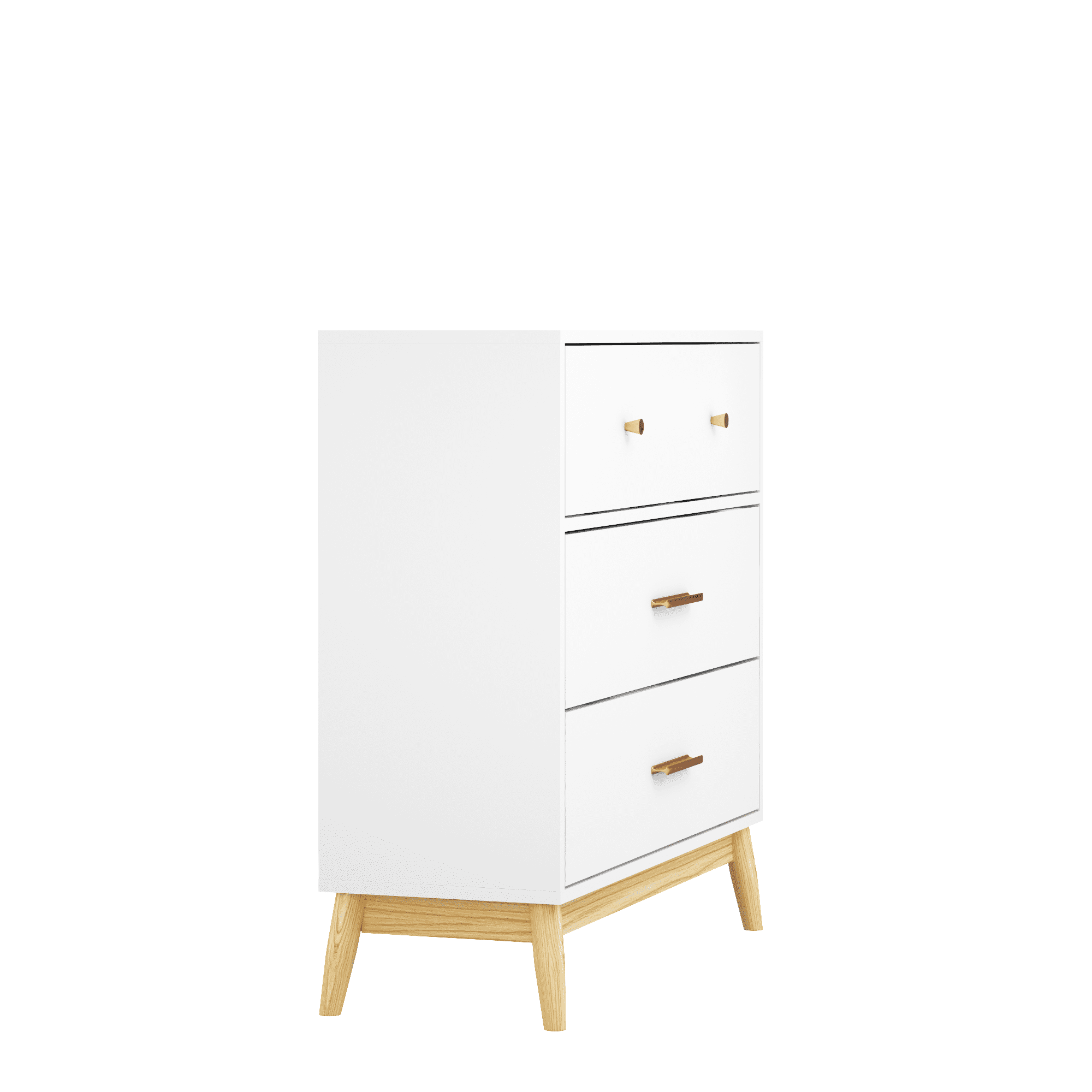 3 Drawer Dresser for Bedroom,Modern Chest of Drawers,Small Dresser Nightstand Organize with Rose Gold Handle for Small Space,Kids Room