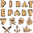 Pirate Party Banner Treasure Theme Birthday Decorations PreCut & Pre