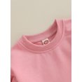 thumbnail image 5 of Meihuid Girl Casual Sweatshirts Toddler Solid Color Crew Neck Pullovers Tops, 5 of 9