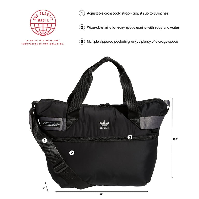 adidas Originals Puffer Shopper Tote Bag, Black, One Size - Walmart.com