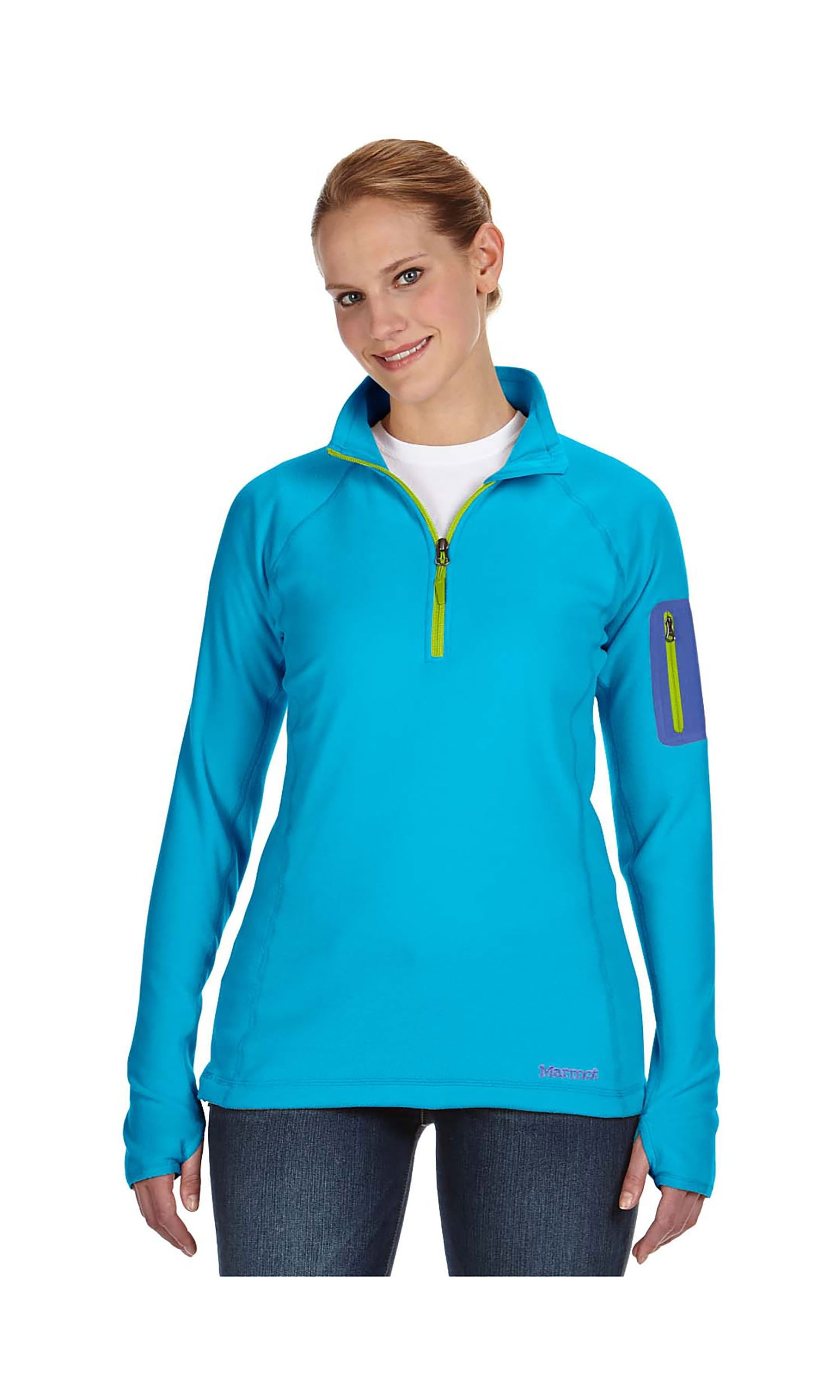 Marmot Marmot Women's Flashpoint Half Zip Jacket, Blue, Xlarge