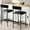 2 chairs-Black, variant on Bar Stools Set of 2,Kitchen Bar Stools with Footrest,25.5 Inches Upholstered Bar Chairs with Back,Counter Height Barstools for Counter Bar,Island,Easy Assembly