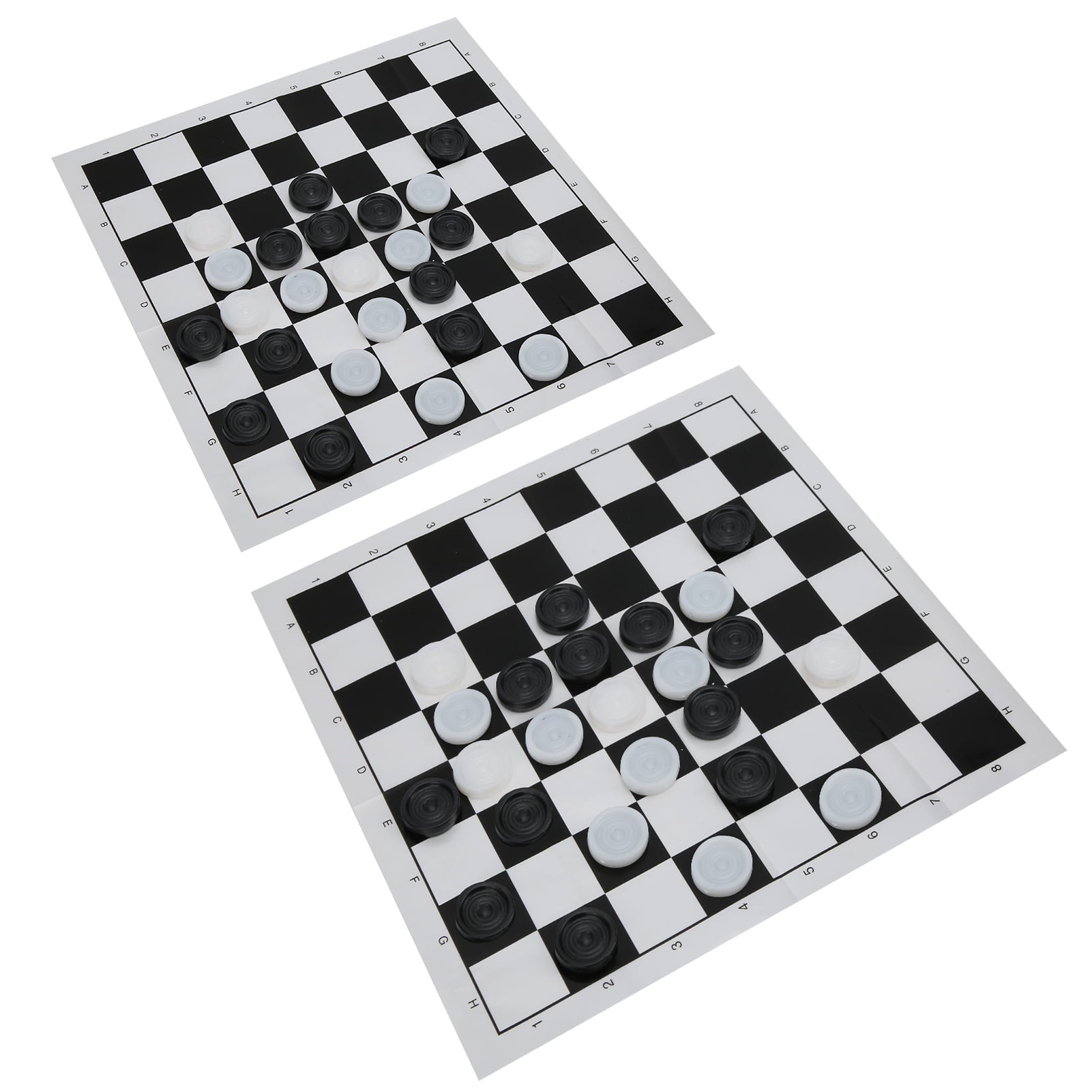 2Set International Checkers Set W/Plastic Film Travel Board Games Supplies New