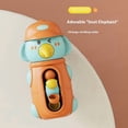 thumbnail image 3 of Baby bath water toy - 2pcs Toddler Waterfall Bathtub Toy W/ Suction Cup, Kids Water Spinner for Tub Pool, Infant Duck Elephant Shower Bathtime（Orange and Yellow）, 3 of 5