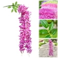thumbnail image 2 of Wisteria Hanging Flowers, 3.6 Feet/Pcs Wisteria Artificial Flowers, Fake Wisteria Flowers Garland, Hanging Wisteria Vines for Bedroom Wedding Home Party Wall Decoration,Deep Pink,31.49", 2 of 9