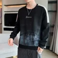 thumbnail image 4 of Sudadera para hombre, sin capucha, ropa masculina, jersey gráfico bordado, camiseta azul de una pieza, cálida, nueva, en overfit simple S, 4 of 5