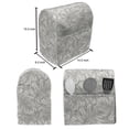 thumbnail image 4 of Tropical Stand Mixer Cover, Rainforest Giant Leaves Plants Botanical Jungle Herbs Feng Shui Bush Sketch, Kitchen Appliance Organizer Bag Cover with Pockets, 5 Quarts, Grey Dust, by Ambesonne, 4 of 4
