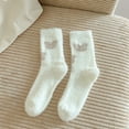 thumbnail image 3 of Bibifish Womens Socks Fall Winter Thick Thermal Socks Cozy Lined Crew Socks Cute Printed Fluffy Girls Home Sleeping Socks, 3 of 3