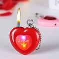 thumbnail image 4 of Rewenti Windproof Refillable Love Inflatable Lighter Keychain Pink Butane Open Flame Lighters for Key Chain Pendant Kitchen Candles, 4 of 5
