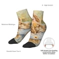 thumbnail image 4 of Bingfone Girl Hugging Dog Flowers Design Patterned Men's Women's Casual Cotton Socks, 4 of 5