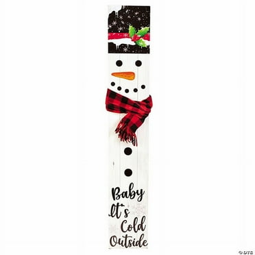 Morris Costumes - 4 Ft. Baby it's Cold Outside Snowman Porch Sign - One Size