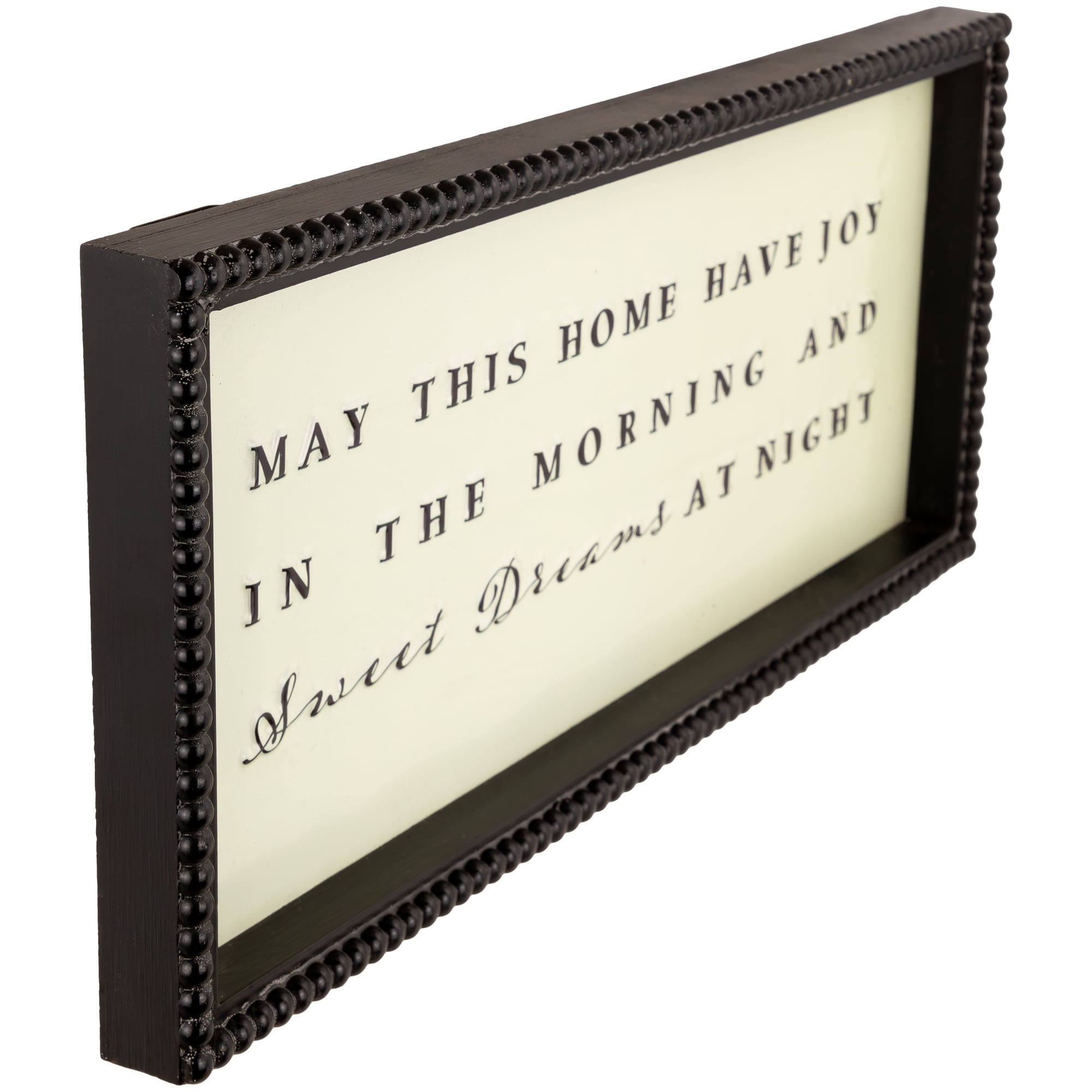 Joy and Sweet Dreams Framed Metal Wall Sign - 17.75"