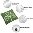 thumbnail image 4 of FUMJ  St Patrick's Day Lucky Clover Throw Pillow Covers, Green Luck Decoration for Sofa Couch  2pc, 4 of 6