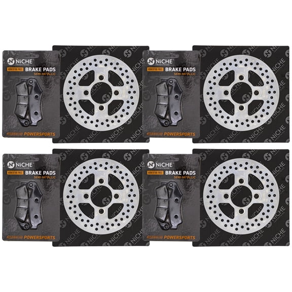Niche Front Brake Rotor Pad Semi Metallic Kit for Honda 45105-KZ1-405 ATV MK1006715