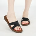 thumbnail image 2 of Ecetana Sandals for Women Slide Sandals Open Toe Flat Dress Sandals Indoor Outdoor Summer Slippers, 2 of 5