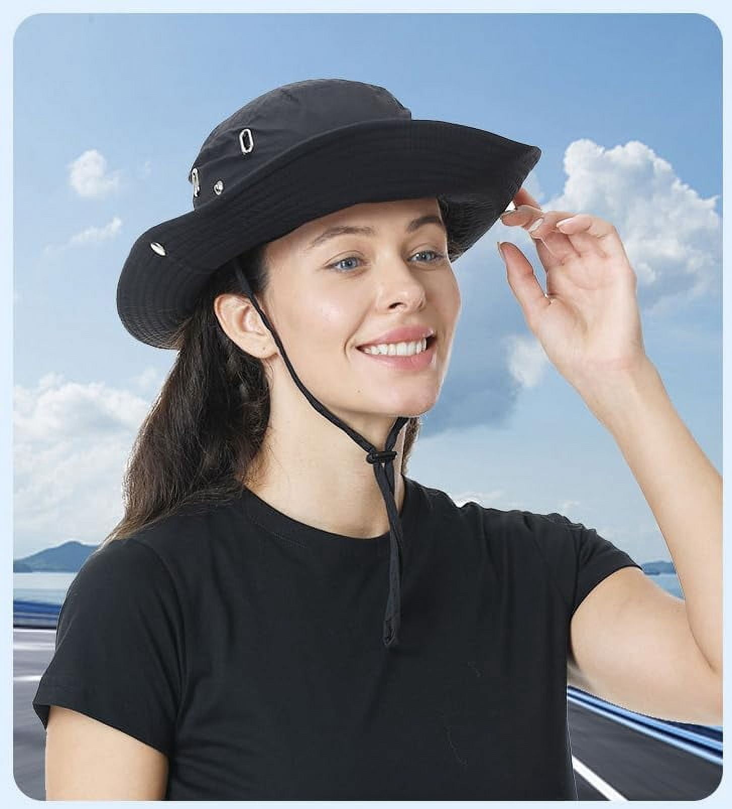 Bucket Hats for Adult Men Women Sun Protection Suitable for Leisure Cycling Bike Helmet (Non-Professional) Mountain Hiking Fishing