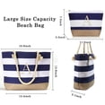 thumbnail image 4 of Bolsa de playa YOOLIFE Initial K azul para mujer, regalo de Navidad, 4 of 7