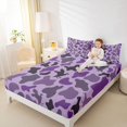 thumbnail image 4 of Homewish Abstarct Camo Camouflage Queen Sheet Sets,Country Mallard Flat Sheet,Purple Black Queen Fitted Sheet For Kids,Breathable Home Decor,4 Pieces, 4 of 7