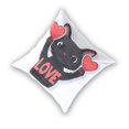 thumbnail image 2 of Cute Black Cat with Hearts Love Valentine Throw Pillow Covers Pillowcases 16 x 16 Inch Home Decor 2 Packs for Bedroom Sofa, 2 of 6