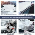 thumbnail image 2 of Magnetic Car Front Window Cover with Mirror Cover AYAMAYA Outdoor Heavy Duty Anti Frost Windshield Cover for Truck SUV & Cars, 2 of 7