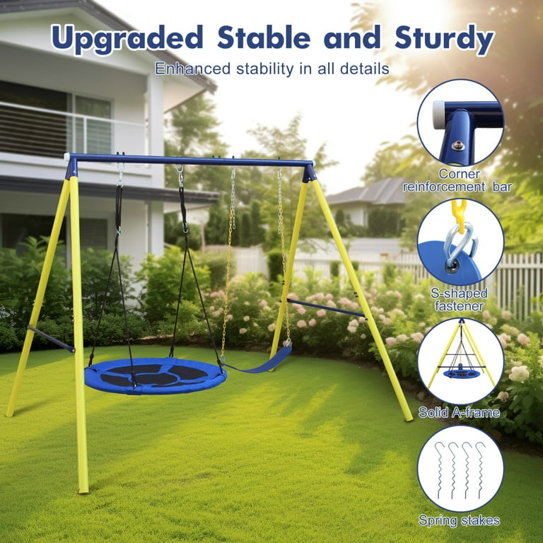 【東京西多摩 】 Swing 750ml 2本セット SVOPES 6-in-1 Swing Set for Backyard, Metal Outdoor Swing