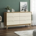 thumbnail image 5 of Kappesberg Hanford Light Brown/Creme 56.8"W Dresser and Two Nightstand Bedroom Set - for Adults and Teens, 5 of 6