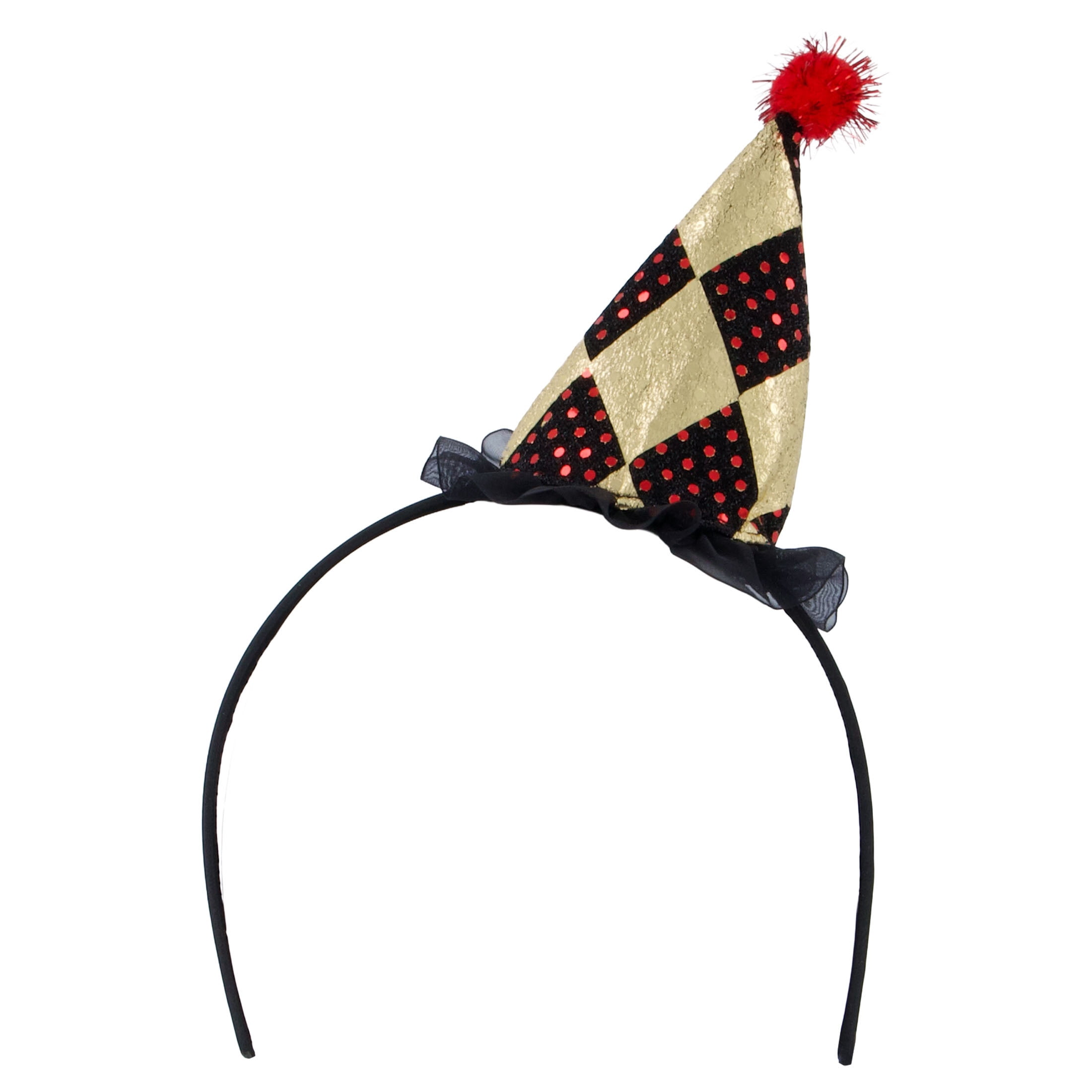 Harlequin Clown Costume Accessory Kit for Adults, Multicolor, 4 Pieces, Halloween by Way To Celebrate