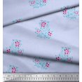 thumbnail image 3 of Soimoi Poly Georgette Fabric Leaves & Floral Block Printed Craft Fabric by The Yard 52 Inch Wide, 3 of 3