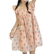 thumbnail image 2 of Vestido de mujer de una pieza con estampado bonito, ajuste informal, falda cómoda, mangas cortas para viajes de verano, 2 of 8