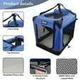 thumbnail image 2 of Jespet 3-Door Soft-Sided Folding Travel Pet Crate (Large; Royal Blue), PSC-36BL, 2 of 8