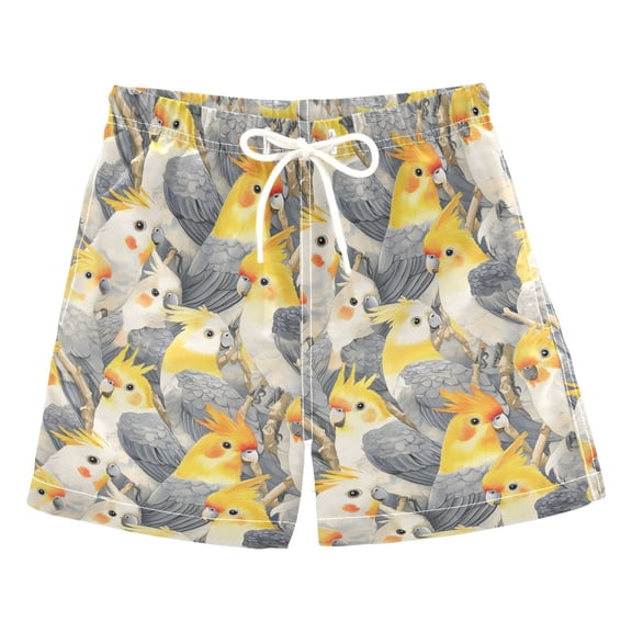 joogoo Boy Swim Trunks Doodle Parrot-5 Bathing Beach Board Shorts M