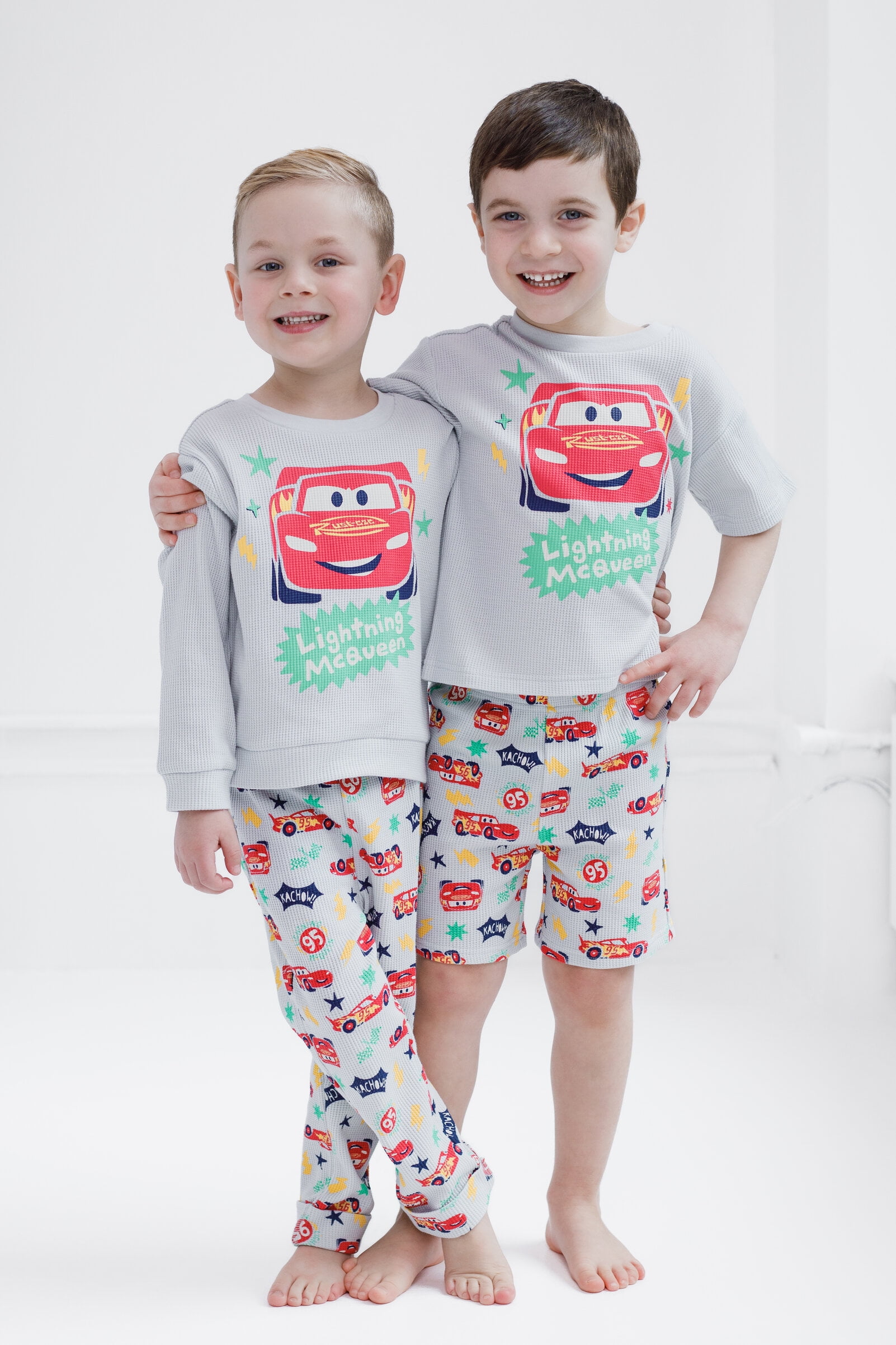 Disney Cars Baby Boys' 2-Piece T-Shirt and Shorts Set McQueen Light Grey