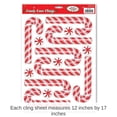thumbnail image 5 of 96 Piece Bulk Christmas Candy Cane Clings, 5 of 6