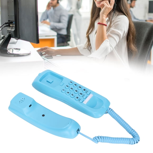 KXT628 Hotel Telephone, Mini Landline Phone with Mute Pause Night Light Music Ringing No Hands Function Desk Wall Convertible for Office Home Hotel