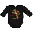 thumbnail image 3 of Inktastic Black History Month History Starts Here African Fabric Print Boys or Girls Long Sleeve Baby Bodysuit, 3 of 5