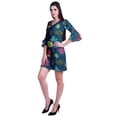 thumbnail image 3 of Moomaya Robe Courte Imprimée pour Femmes, Manches Évasées, Coupe Droite, Robes pour Femmes, Vêtements d'Été Décontractés, 3 of 6