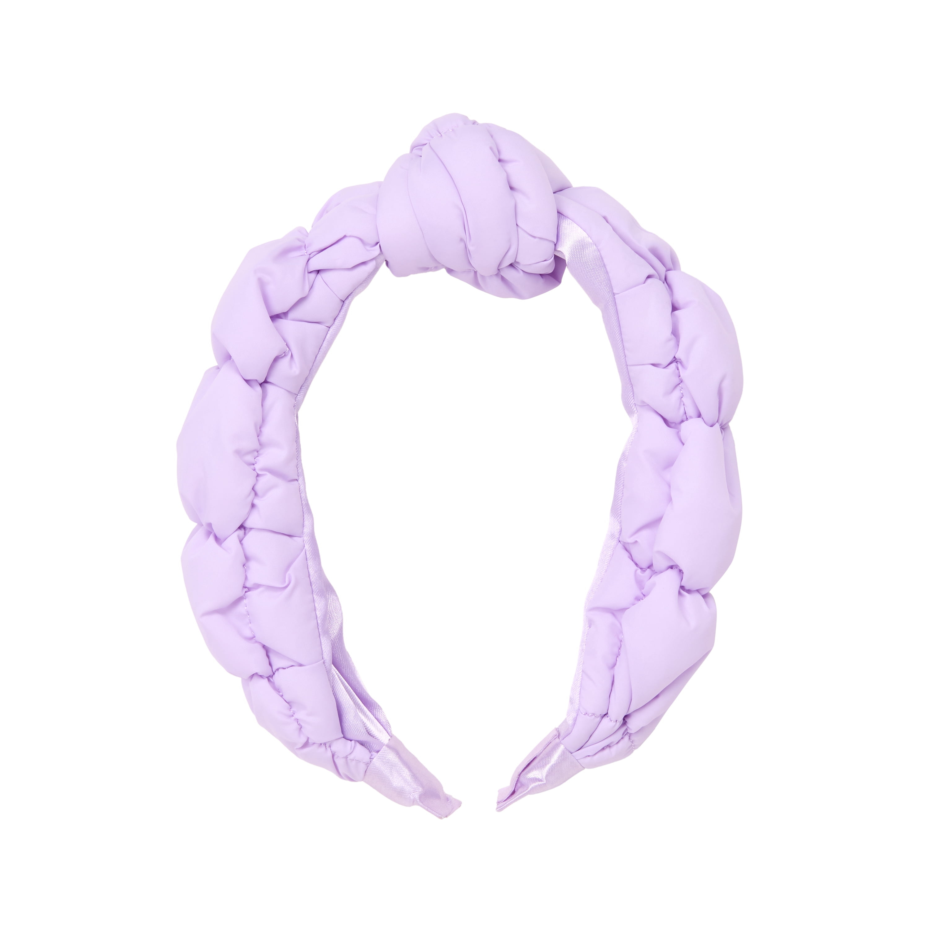Goody Luxe Puffer Ouchless Comfortable No-Snag Stylish Frosty Lilac Headband, 1 Count
