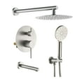 thumbnail image 3 of Kibi Circular Pressure Balanced 3-Function Shower System with Rough-In Valve, 3 of 5