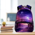thumbnail image 5 of Travel Backpack for Men,Backpack for Women,Bridge Night Purple Sky Wolf, 5 of 6
