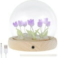 thumbnail image 1 of AMERTEER LED Simulation Tulip Night Light Table Lamp Ornaments for Home Living Room Desktop Decor, 1 of 5