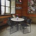 thumbnail image 2 of 42" Round Breakroom Table- Maple Top- Black Base & 4 Zeng Stack Chairs- Black, 2 of 8