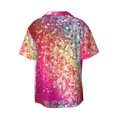 thumbnail image 2 of Lukts Purple Sparkling Men's Hawaiian Shirt Beach Short Sleeved Button top-X-Large, 2 of 7