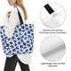 thumbnail image 3 of Disketp Blue Ink Flowers Bolsa Tote Estampada para Mujer, Bolso de Hombro y de Mano para Compras y Viajes, 3 of 8