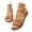 Brown, variant on Jane Wardrobe Women's Retro Toe Post Flat Sandals, Cross Strap Ankle Buckle PU Summer Beach Casual Sandals for Daily & Vacation Wear, 1Pair, 36-43