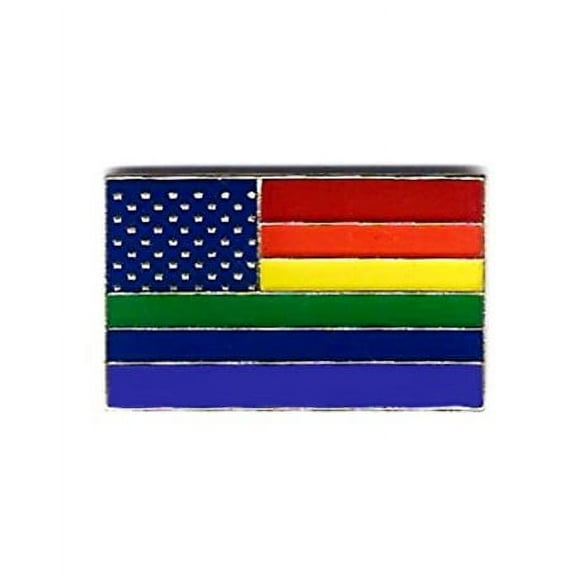 Gay & Lesbian Pride Rainbow Flag Lapel Hat Pins PPM7004 (1 pin)