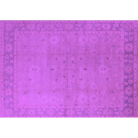Ahgly Company Indoor Rectangle Oriental Purple Traditional Area Rugs, 4' x 6'