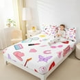 thumbnail image 4 of Manfei Girls Kawaii Princess Queen Sheet Sets, Cartoon Modern Fashion Flat Sheet, Cowboy Cowgirl Queen Fitted Sheet, Microfiber Bedroom Decor, 4-Piece, 4 of 7