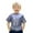 Blue, variant on Kids Boys Girls Metallic Shiny Tshirts Jazz Hop Dance Tops Short Sleeve Crewneck Loose T Shirts for Performance